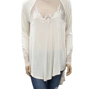FREE PEOPLE SAHELI TUNIC TOP/ size SP / Ivory/ STUNNING RARE